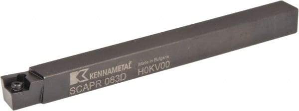 Kennametal - SCAP, Right Hand Cut, 0° Lead Angle, 1/2" Shank Height x 1/2" Shank Width, Positive Rake Indexable Turning Toolholder - 6" OAL, CP..32.5. Insert Compatibility, Series Screw-On - Americas Industrial Supply