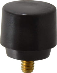 NUPLA - 1" Face Diam, Grade Hard, Black Hammer Tip/Face - Brass - Americas Industrial Supply