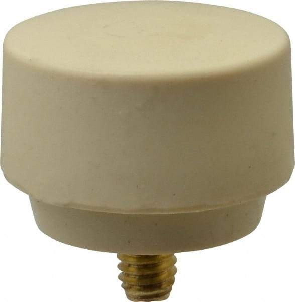 NUPLA - 1-1/2" Face Diam, Grade Medium Hard, Cream Hammer Tip/Face - Brass - Americas Industrial Supply