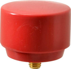 NUPLA - 2" Face Diam, Grade Medium, Red Hammer Tip/Face - Brass - Americas Industrial Supply