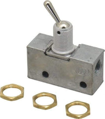 ARO/Ingersoll-Rand - 0.195 CV Rate & 7.5 CFM 3 Way Air Valve - Retained Toggle, Manual Return, 150 Max psi - Americas Industrial Supply