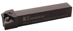 Kennametal - PTGN, Left Hand Cut, 0° Lead Angle, 20mm Shank Height x 20mm Shank Width, Negative Rake Indexable Turning Toolholder - 125mm OAL, TN..1604.. Insert Compatibility, Series Kenlever - Americas Industrial Supply