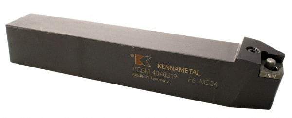 Kennametal - PCBN, Left Hand Cut, 5° Lead Angle, 25mm Shank Height x 25mm Shank Width, Negative Rake Indexable Turning Toolholder - 150mm OAL, CN..1204.. Insert Compatibility, Series Kenlever - Americas Industrial Supply