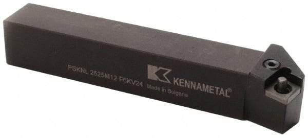 Kennametal - PSKN, Left Hand Cut, 0° Lead Angle, 25mm Shank Height x 25mm Shank Width, Negative Rake Indexable Turning Toolholder - 150mm OAL, SN..1204.. Insert Compatibility, Series Kendex - Americas Industrial Supply