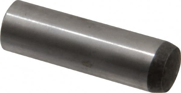 Value Collection - 10mm Diam x 35mm Pin Length Alloy Steel Standard Dowel Pin - C 58-62 Hardness, 37,100 Lb Breaking Strength, 1 Rounded End - Americas Industrial Supply