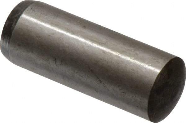 Value Collection - 16mm Diam x 45mm Pin Length Alloy Steel Standard Dowel Pin - C 58-62 Hardness, 94,900 Lb Breaking Strength, 1 Rounded End - Americas Industrial Supply