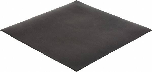 Made in USA - 12" Long, 12" Wide, 1/8" Thick, Neoprene Rubber Foam Sheet - 45 to 55 Durometer, Black, -40 to 225°F, 2,500 psi Tensile Strength, Plain Backing, Stock Length - Americas Industrial Supply