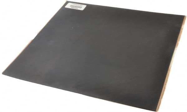 Made in USA - 12" Long, 12" Wide, 1/16" Thick, Neoprene Rubber Foam Sheet - 45 to 55 Durometer, Black, -20 to 170°F, 2,500 psi Tensile Strength, Adhesive Backing, Stock Length - Americas Industrial Supply