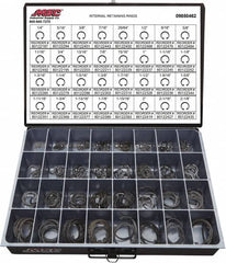 Value Collection - 640 Piece, 1/4 to 2-1/8", SpRing Assortment Steel, Snap Internal Retaining Ring Assortment - Includes Compartmented Case - Americas Industrial Supply