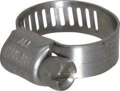 IDEAL TRIDON - SAE Size 5, 5/16 to 11/16" Diam, Stainless Steel Miniature Worm Drive Clamp - 5/16" Wide, Material Grade 301, Series 350 - Americas Industrial Supply