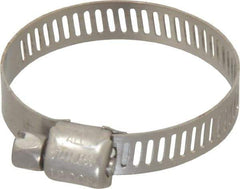 IDEAL TRIDON - SAE Size 16, 11/16 to 1-1/2" Diam, Stainless Steel Miniature Worm Drive Clamp - 5/16" Wide, Material Grade 301, Series 350 - Americas Industrial Supply