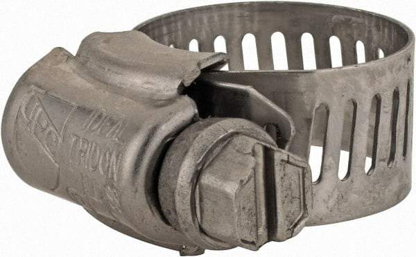 IDEAL TRIDON - SAE Size 6, 3/8 to 7/8" Diam, Stainless Steel Worm Drive Clamp - 1/2" Wide, Material Grade 201/305, Series 620 - Americas Industrial Supply