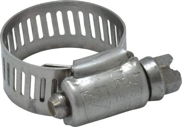 IDEAL TRIDON - SAE Size 10, 9/16 to 1-1/16" Diam, Stainless Steel Worm Drive Clamp - 1/2" Wide, Material Grade 201/305, Series 620 - Americas Industrial Supply