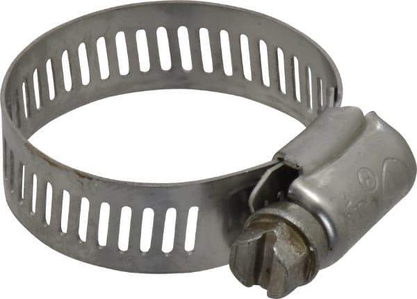 IDEAL TRIDON - SAE Size 16, 11/16 to 1-1/2" Diam, Stainless Steel Worm Drive Clamp - 1/2" Wide, Material Grade 201/305, Series 620 - Americas Industrial Supply