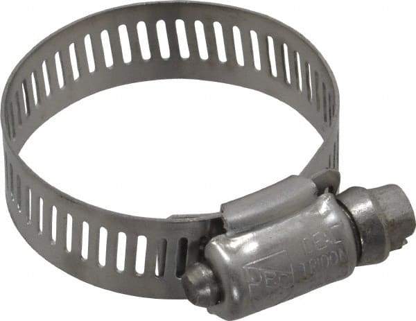 IDEAL TRIDON - SAE Size 20, 3/4 to 1-3/4" Diam, Stainless Steel Worm Drive Clamp - 1/2" Wide, Material Grade 201/305, Series 620 - Americas Industrial Supply