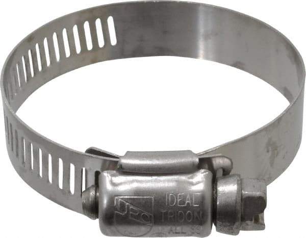 IDEAL TRIDON - SAE Size 28, 1-5/16 to 2-1/4" Diam, Stainless Steel Worm Drive Clamp - 1/2" Wide, Material Grade 201/305, Series 620 - Americas Industrial Supply