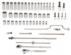 Proto - 54 Piece 1/2" Drive Standard Deep Socket Set - 12 Points, 10 to 32mm, Metric Measurement Standard - Americas Industrial Supply
