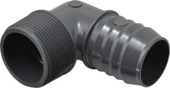 Value Collection - 1-1/2" Barb, 1-1/2 MIPT, Multiple Barbed Tube Elbow - PVC, Male - Americas Industrial Supply