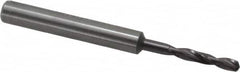 Guhring - 3.1mm 140° Spiral Flute Solid Carbide Screw Machine Drill Bit - FIREX Finish, Right Hand Cut, 20mm Flute Length, 62mm OAL, SU Point, Straight Shank, Through Coolant - Americas Industrial Supply