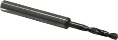 Guhring - 1/8" 140° Spiral Flute Solid Carbide Screw Machine Drill Bit - FIREX Finish, Right Hand Cut, 20mm Flute Length, 62mm OAL, SU Point, Straight Shank, Through Coolant - Americas Industrial Supply