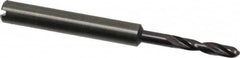 Guhring - 3.3mm 140° Spiral Flute Solid Carbide Screw Machine Drill Bit - FIREX Finish, Right Hand Cut, 20mm Flute Length, 62mm OAL, SU Point, Straight Shank, Through Coolant - Americas Industrial Supply
