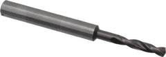 Guhring - 3.5mm 140° Spiral Flute Solid Carbide Screw Machine Drill Bit - FIREX Finish, Right Hand Cut, 20mm Flute Length, 62mm OAL, SU Point, Straight Shank, Through Coolant - Americas Industrial Supply