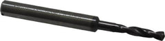 Guhring - #28 140° Spiral Flute Solid Carbide Screw Machine Drill Bit - FIREX Finish, Right Hand Cut, 20mm Flute Length, 62mm OAL, SU Point, Straight Shank, Through Coolant - Americas Industrial Supply