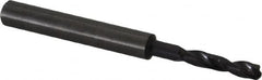 Guhring - 3.7mm 140° Spiral Flute Solid Carbide Screw Machine Drill Bit - FIREX Finish, Right Hand Cut, 20mm Flute Length, 62mm OAL, SU Point, Straight Shank, Through Coolant - Americas Industrial Supply