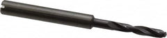 Guhring - #25 140° Spiral Flute Solid Carbide Screw Machine Drill Bit - FIREX Finish, Right Hand Cut, 24mm Flute Length, 66mm OAL, SU Point, Straight Shank, Through Coolant - Americas Industrial Supply