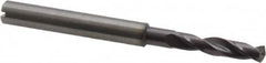 Guhring - 4.6mm 140° Spiral Flute Solid Carbide Screw Machine Drill Bit - FIREX Finish, Right Hand Cut, 24mm Flute Length, 66mm OAL, SU Point, Straight Shank, Through Coolant - Americas Industrial Supply