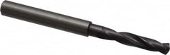 Guhring - #12 140° Spiral Flute Solid Carbide Screw Machine Drill Bit - FIREX Finish, Right Hand Cut, 28mm Flute Length, 66mm OAL, SU Point, Straight Shank, Through Coolant - Americas Industrial Supply