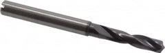 Guhring - 5.3mm 140° Spiral Flute Solid Carbide Screw Machine Drill Bit - FIREX Finish, Right Hand Cut, 28mm Flute Length, 66mm OAL, SU Point, Straight Shank, Through Coolant - Americas Industrial Supply