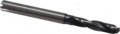 Guhring - 5.4mm 140° Spiral Flute Solid Carbide Screw Machine Drill Bit - FIREX Finish, Right Hand Cut, 28mm Flute Length, 66mm OAL, SU Point, Straight Shank, Through Coolant - Americas Industrial Supply