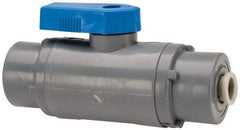 Specialty Mfr - 1/4" Pipe, PVC Standard Ball Valve - Inline - One Way Flow, Push-to-Connect x Push-to-Connect Ends, Wedge Handle, 125 WOG - Americas Industrial Supply