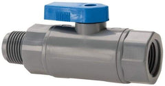 Specialty Mfr - 3/8" Pipe, PVC Standard Ball Valve - Inline - One Way Flow, MNPT x FNPT Ends, Wedge Handle, 125 WOG - Americas Industrial Supply