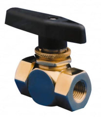 Specialty Mfr - 1/8" Pipe, Brass Standard Ball Valve - Right Angle, FNPT x FNPT Ends, Wedge Handle, 500 WOG - Americas Industrial Supply