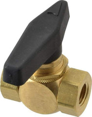 Specialty Mfr - 1/4" Pipe, Brass Standard Ball Valve - Inline - Two Way Flow, FNPT x FNPT Ends, Wedge Handle, 500 WOG - Americas Industrial Supply