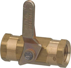 Specialty Mfr - 3/8" Pipe, Brass Standard Ball Valve - Inline - Two Way Flow, FNPT x FNPT Ends, Lever Handle, 500 WOG - Americas Industrial Supply