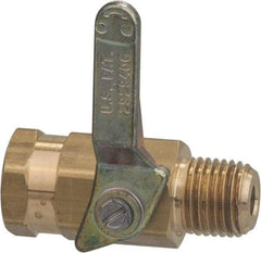 Specialty Mfr - 3/8" Pipe, Brass Standard Ball Valve - Inline - Two Way Flow, MNPT x FNPT Ends, Lever Handle, 500 WOG - Americas Industrial Supply