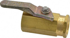 Specialty Mfr - 1/4" Pipe, Brass Standard Ball Valve - Inline - One Way Flow, FNPT x FNPT Ends, Lever Handle, 500 WOG - Americas Industrial Supply