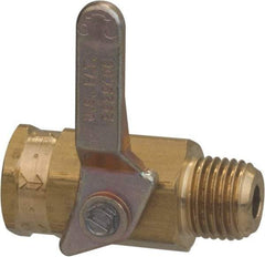 Specialty Mfr - 3/8" Pipe, Brass Standard Ball Valve - Inline - One Way Flow, MNPT x FNPT Ends, Lever Handle, 500 WOG - Americas Industrial Supply