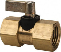 Specialty Mfr - 1/2" Pipe, Brass Standard Ball Valve - Inline - One Way Flow, FNPT x FNPT Ends, Lever Handle, 500 WOG - Americas Industrial Supply