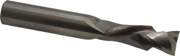 Onsrud - 1/2" Cutting Diam x 1-3/8" Length of Cut, 2 Flute, Compression Spiral Router Bit - Uncoated, Right Hand Cut, Solid Carbide, 3-1/2" OAL x 1/2" Shank Diam, Double Edge, 30° Helix Angle - Americas Industrial Supply