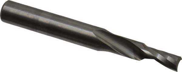 Onsrud - 3/16" Cutting Diam x 3/8" Length of Cut, 1 Flute, Upcut Spiral Router Bit - Uncoated, Right Hand Cut, Solid Carbide, 2" OAL x 1/4" Shank Diam, Single Edge, 21° Helix Angle - Americas Industrial Supply