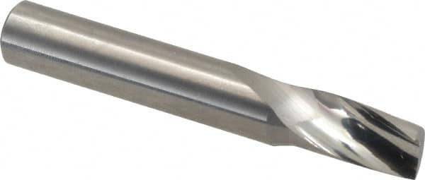 Onsrud - 3/8" Cutting Diam x 5/8" Length of Cut, 1 Flute, Upcut Spiral Router Bit - Uncoated, Right Hand Cut, Solid Carbide, 2-1/2" OAL x 3/8" Shank Diam, Single Edge, 21° Helix Angle - Americas Industrial Supply