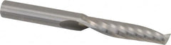 Onsrud - 3/8" Cutting Diam x 1-5/8" Length of Cut, 1 Flute, Upcut Spiral Router Bit - Uncoated, Right Hand Cut, Solid Carbide, 3-1/2" OAL x 3/8" Shank Diam, Single Edge, 21° Helix Angle - Americas Industrial Supply