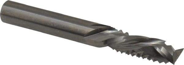 Onsrud - 1/4" Cut Diam, 1/4" Shank Diam, Cylinder Head Double Cut Burr - Carbide, Flat End, 3/4" LOC, 2" OAL - Americas Industrial Supply