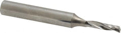 Onsrud - 1/8" Cutting Diam x 1/2" Length of Cut, 1 Flute, Upcut Spiral Router Bit - Uncoated, Right Hand Cut, Solid Carbide, 2" OAL x 1/4" Shank Diam, Single Edge, 21° Helix Angle - Americas Industrial Supply