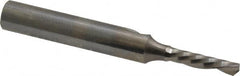 Onsrud - 1/8" Cutting Diam x 1/2" Length of Cut, 1 Flute, Downcut Spiral Router Bit - Uncoated, Right Hand Cut, Solid Carbide, 2" OAL x 1/4" Shank Diam, Single Edge, 21° Helix Angle - Americas Industrial Supply