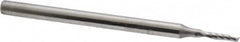 Onsrud - 1/16" Cutting Diam x 1/4" Length of Cut, 1 Flute, Upcut Spiral Router Bit - Uncoated, Right Hand Cut, Solid Carbide, 2" OAL x 1/8" Shank Diam, Single Edge, 21° Helix Angle - Americas Industrial Supply